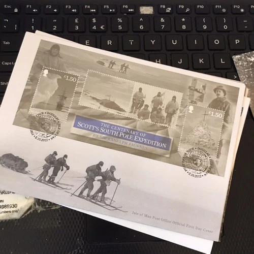 Isle Of Man FDC 2012 First Day Cover SCOTT'S SOUTH POLE EXPEDITION UNADDRESSED