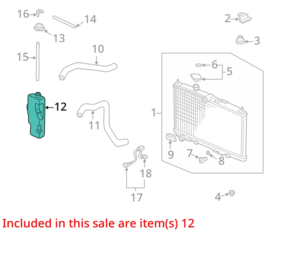 2003 Acura TL Coolant Overflow Bottle OEM 138K Miles - LKQ425166757 - Изображение 4 из 4