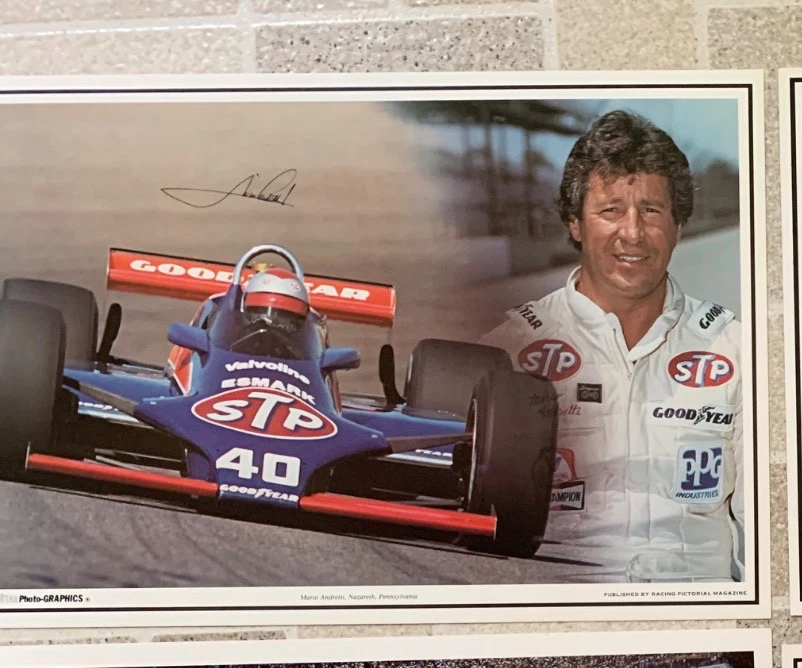 Mario Andretti PHOTO-GRAPHICS SPORTSTARS Original production Proof photo Indycar - Image 2 of 4