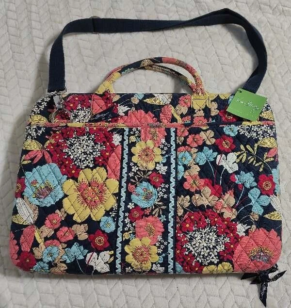 Vera Bradley Happy Snails Laptop Portfolio Paded Case Zip Around NEW NWT - Image 2 of 4