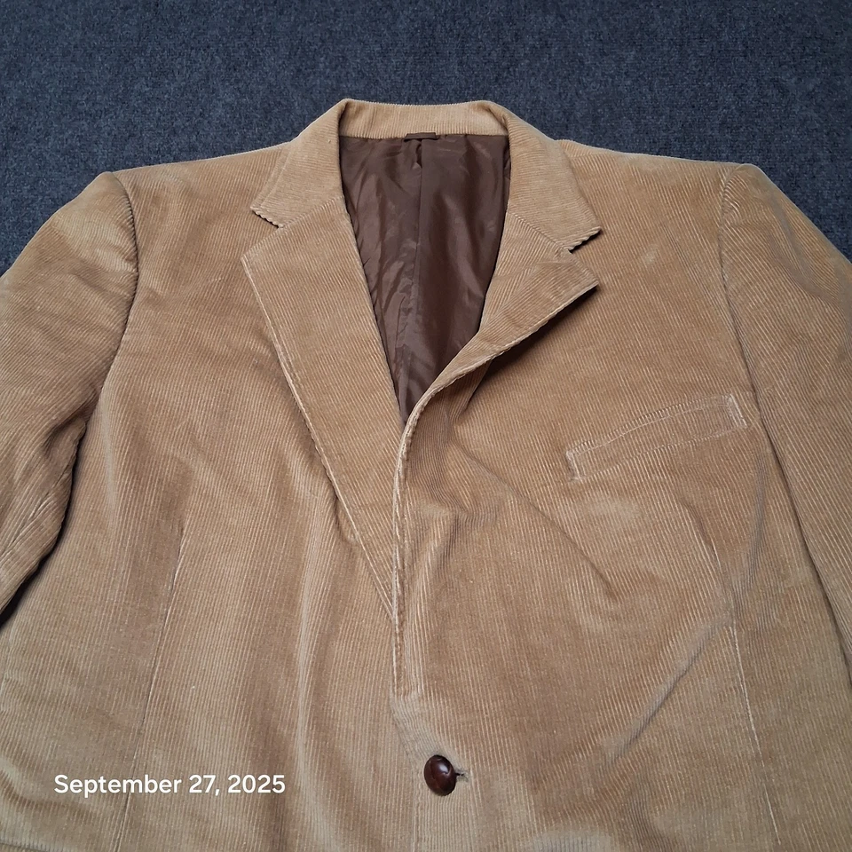Blazer Vintage Sears Roebuck Coleção de Veludo Tamanho 50 Marrom Excelente Estado Usado - Imagem 2 de 4