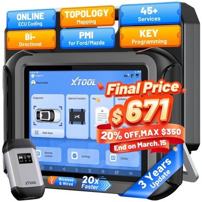 2026 Newest XTOOL D9S Online ECU Coding Full System Diagnostic Scanner 45+Resets