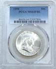 1950 Franklin Half Dollar PCGS MS64FBL Frosty White PQ New Holder #S328D