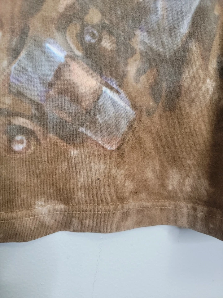 Camiseta De Colección Star Wars Para Hombre Grande Marrón Chewbacca Azul Líquido Años 90 EE. UU. AOP Foto 3 de 4