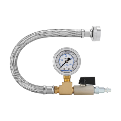 #ad RV Winterizing Kit 0–60 PSI Pressure Gauge Stainless Steel Braided Hose 3 4 I $30.92