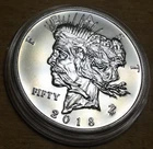 2018 Zombucks FEAST PEACE DOLLAR 1 oz .999 Silver Round THE APOCALYPSE