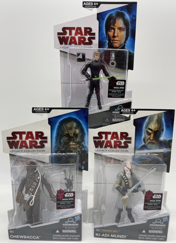 Star Wars Legacy Collection Luke Chewbacca Ki Adi Mundi Build A Droid R3-A2
