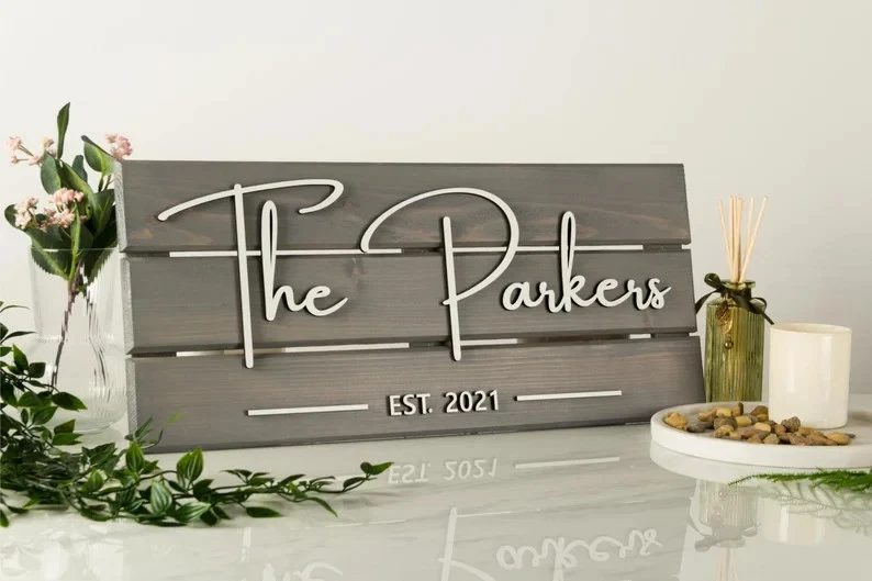 Home Decor, Personalized Gift, Housewarming gift, Wall Art, 3D Sign, Family Last - Image 4 of 4