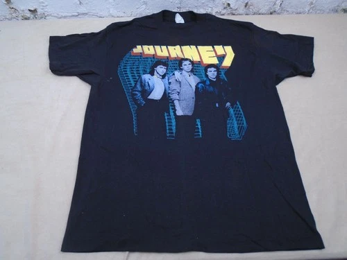 Vintage 1980s Journey Raised on Radio Tour T-Shirt Size XL S 1980s vintage concert t-shirt, vintage, size XL, single stitch, B+ condition