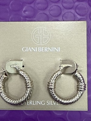  Giani Bernini Sterlingsilber Medium abgerundete Twist 1,1'' Creolen (2454)