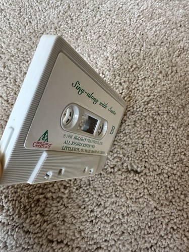 1998 Vintage Holiday Creations Animated Santa Sing-A-Long Cassette - Picture 4 of 7