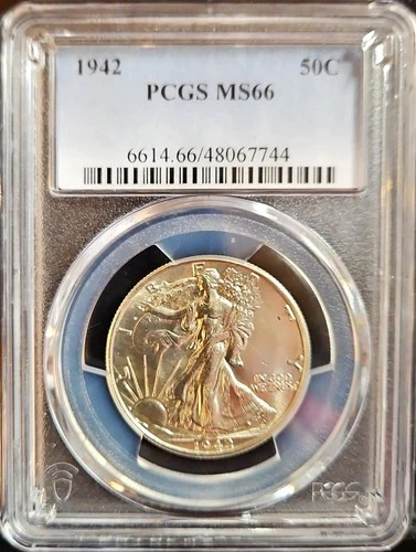 1942 P PCGS MS66 Silver Walking Liberty Half Dollar 50C 🔥 🔥