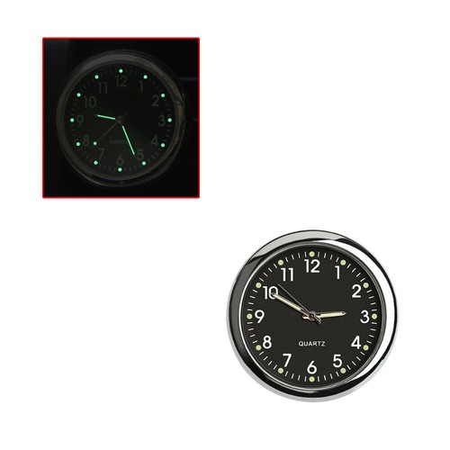 1Pc Car Parts Luminous Mini Quartz Analog Watch Stick-On Clock Glowi In The Dark - Picture 10 of 11