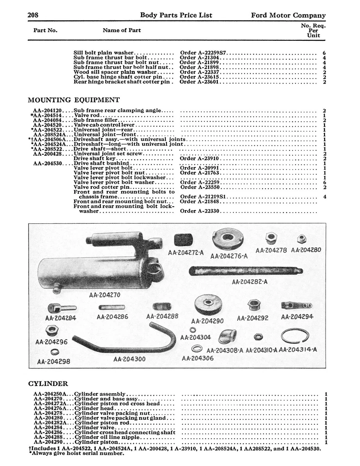 Libro de piezas de carrocería Ford Modelo A AA 1928-1931 Foto 3 de 3