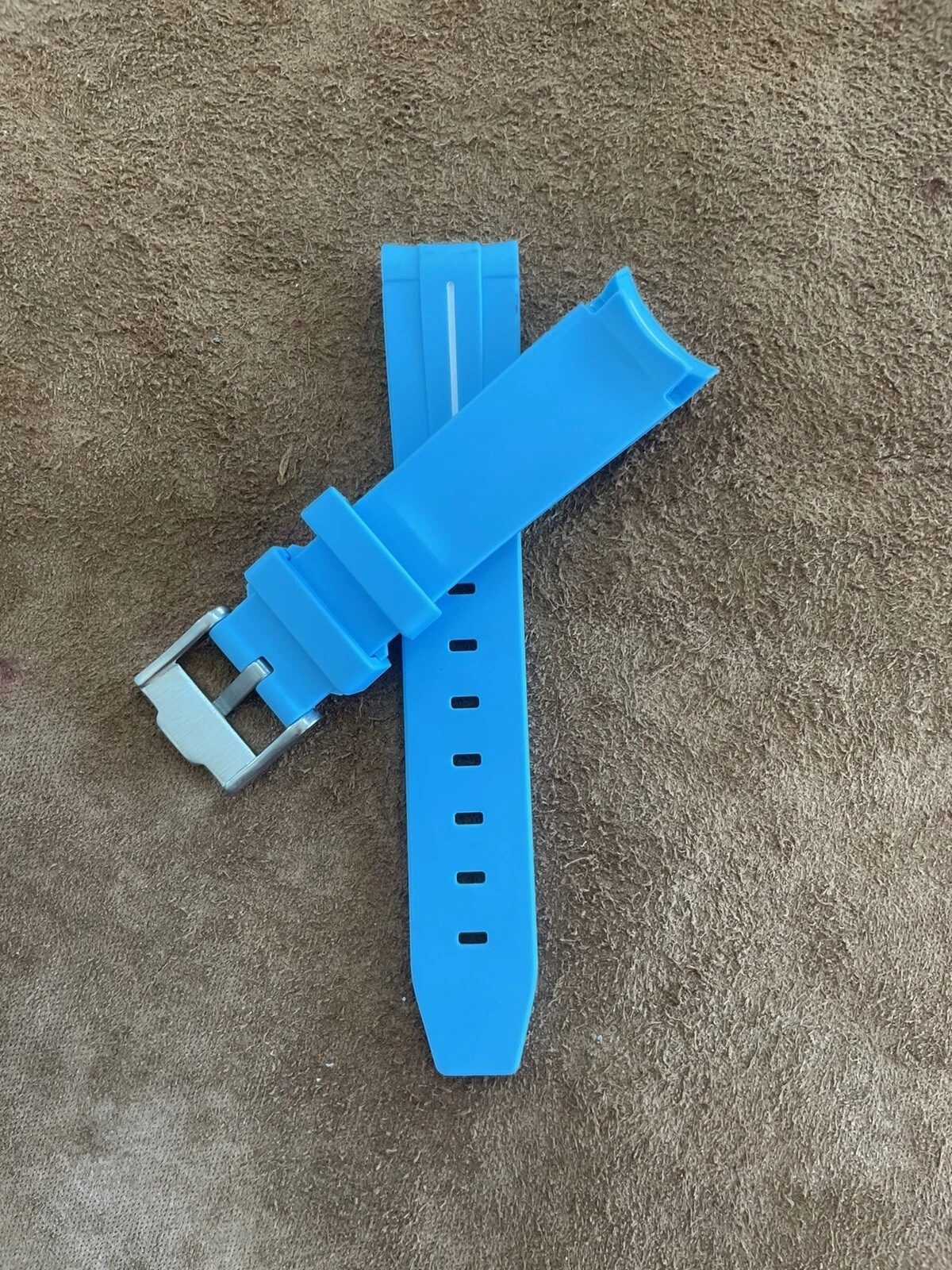 LONGINES Orologio Luna 20mm LT Blu Gomma Vulcanizzata Rolex GMT Sub Swatch BIANCO Urano