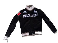 Kappa Women Mascalzone Zip Up Sewn Italian Logo Jacket Black Large