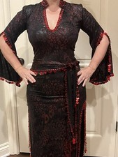 Belly dance dress with head peace and belt ex...