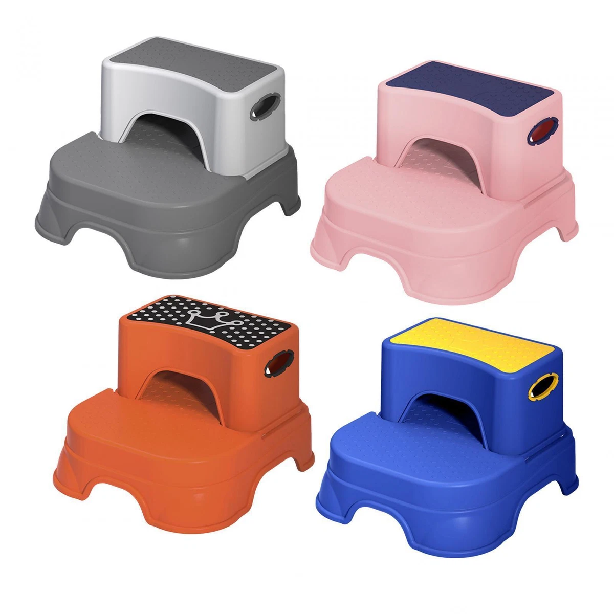 Double step plastic online stool