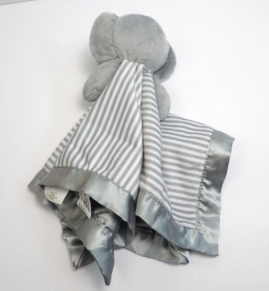 CIRCO Elephant Lovey Manta de Seguridad Gris Rayas Borde Satinado 14" Objetivo Foto 2 de 4