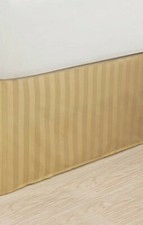 Elegant Comfort  Gold  Soft Dobby Stripe  King Size 78" x 80"  Bed Skirt