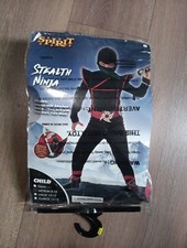 Spirit Stealth Ninja Halloween Costume Child Kids Boys Size M 8-10