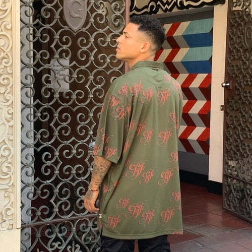 Herren Pelle Pelle Grün | Rost Signatur Button Down Hemd Neu mit Etikett - Bild 4 von 5