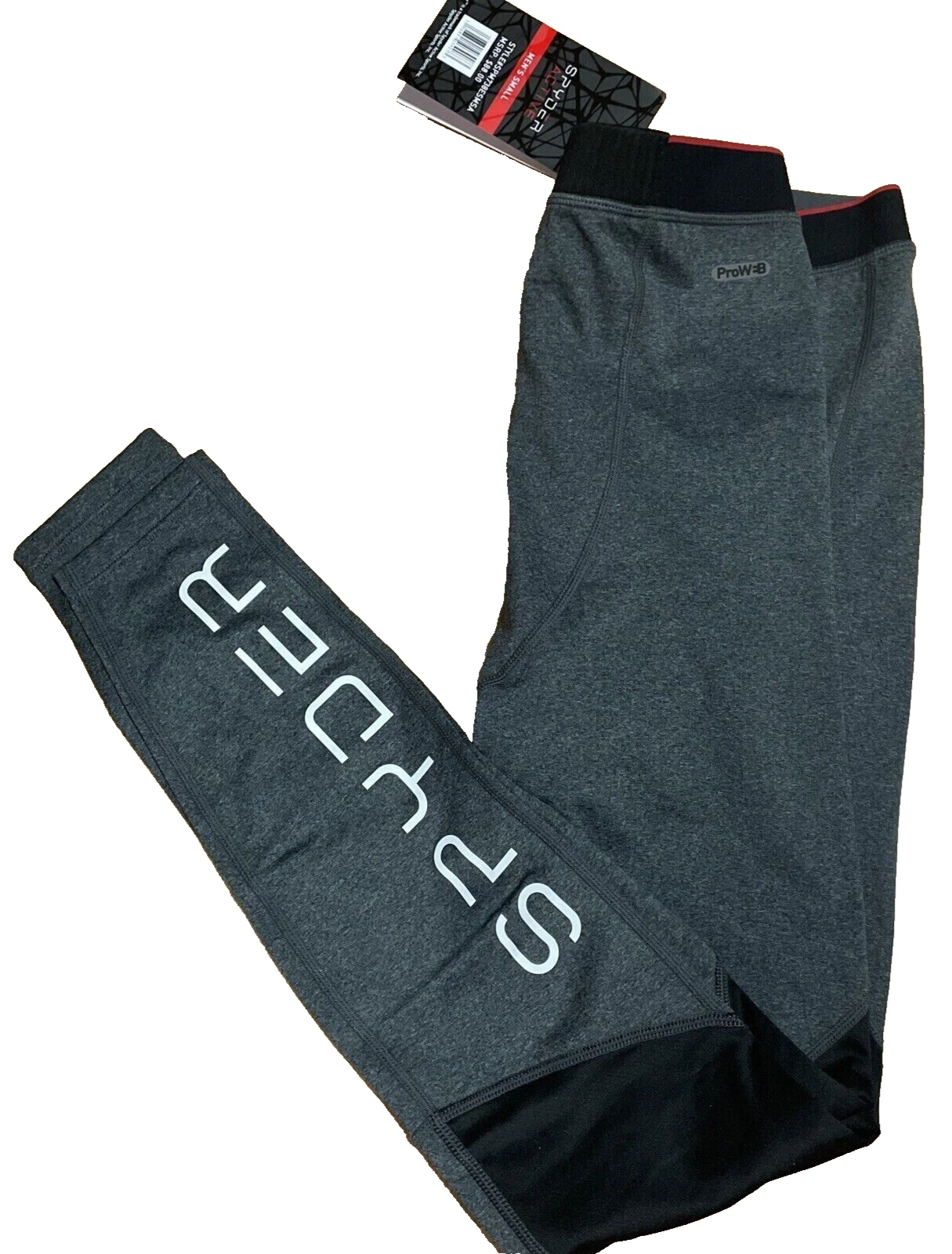 Spyder Active ProWeb Men's Size Large Gray Compression Base Layer Pants NWT $78