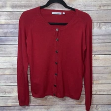 Pascal Morabito Red Button Cardigan Cashmere Wool T2