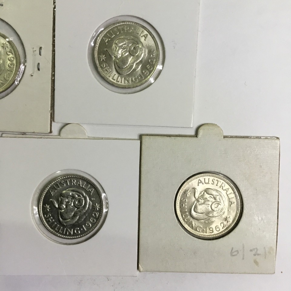1962 SHILLING 50 Silver AUSTRALIA UNC QEII in 2x2 coin holder eBay