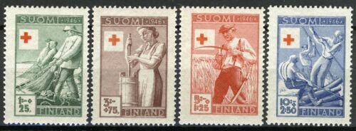 Finlande 1946, Set Croix-Rouge MNH, Mi 320-23 - Photo 1 sur 1