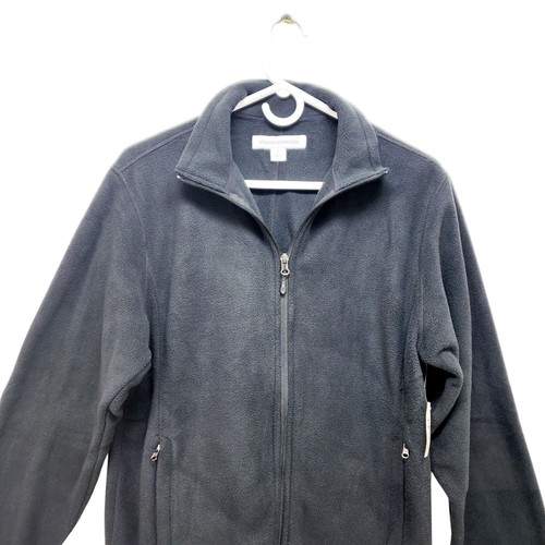 Chaqueta polar Essentials talla XS negra con cremallera completa con bolsillos para mujer - Imagen 9 de 9