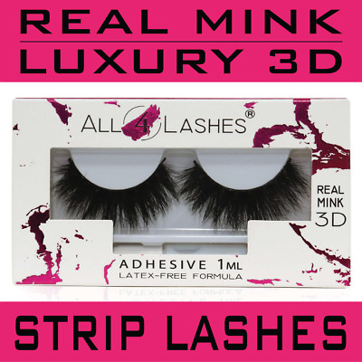 BUSY BEE Echt Nerz Luxus 3D Streifen Wimpern Volumen Wimpern Verlängerungskleber 