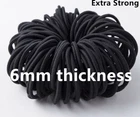 6mm Extra Thick Large Strong  Endless Hair Ties Elastics Bobbles Bands UK
