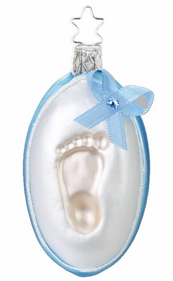 baby footprint ornament