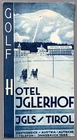c1940 HOTEL IGLERHOF Innsbruck AUSTRIA vintage TRAVEL BROCHURE Folder TIROL