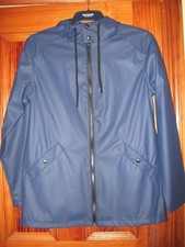 Dunnes Ladies Medium Hooded Navy Rain Coat Brand New With Tags Chest Size 38-40"