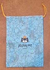 Jellycat London Drawstring Dust Bag Pouch 11" X 15" Blue Jelly Cat Plush Medium
