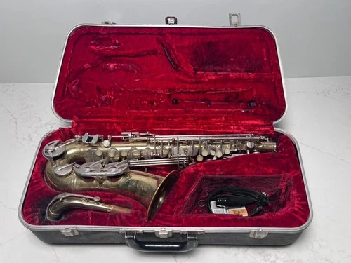 Armstrong Vintage Brass Saxophone N161458 Elkhart IND, USA with Hard Case
