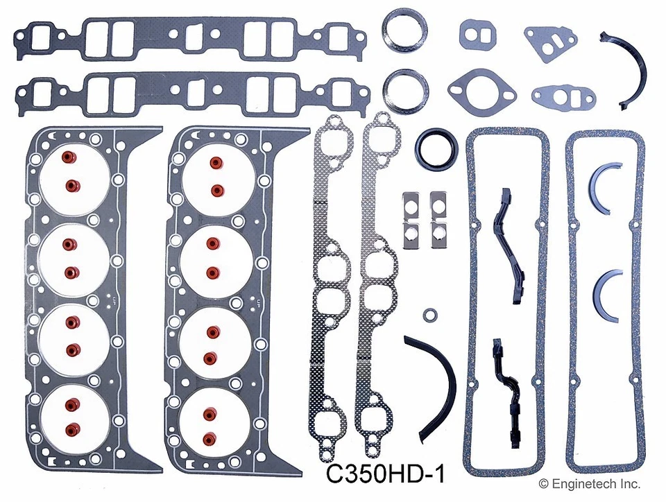 Kit de reconstrucción maestro Chevrolet SBC 350 1993-1995 5,7 L 443/465 leva con pistones planos Foto 3 de 4