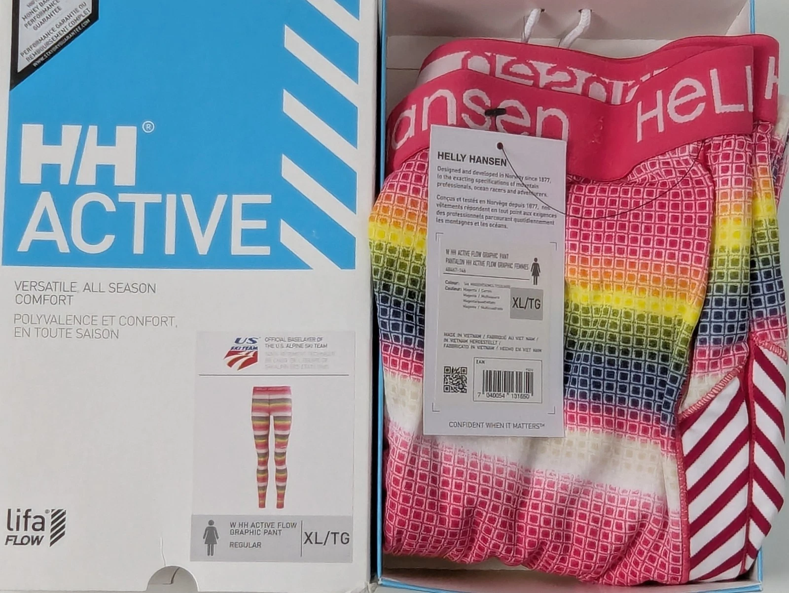 NWT Helly Hansen Active LIFA Flow Women's HH Warm Baselayer XL Pink Pant NEW