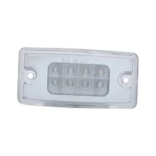  - 39487 8 Led Freightliner Reflector Cab Light - Amber Led/Clear Lens Chrome 