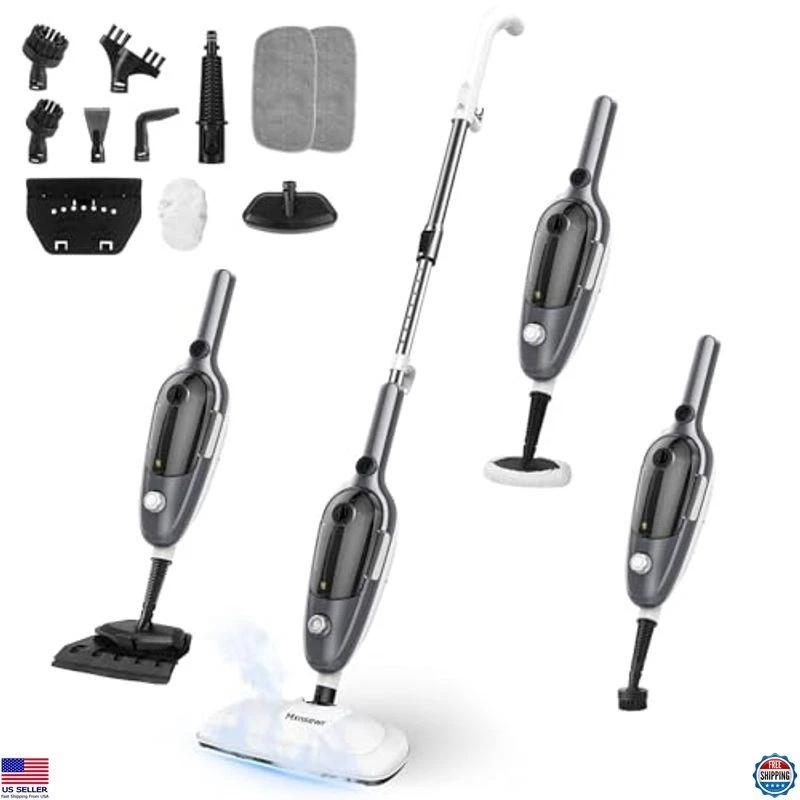 Powerful Handheld Steam Mop Cleaner with 11 Accessories for Multi-Purpose Use