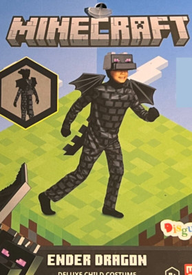 Disguise Padded Minecraft ender dragon Halloween Costume Birthday Jumpsuit S 4-6