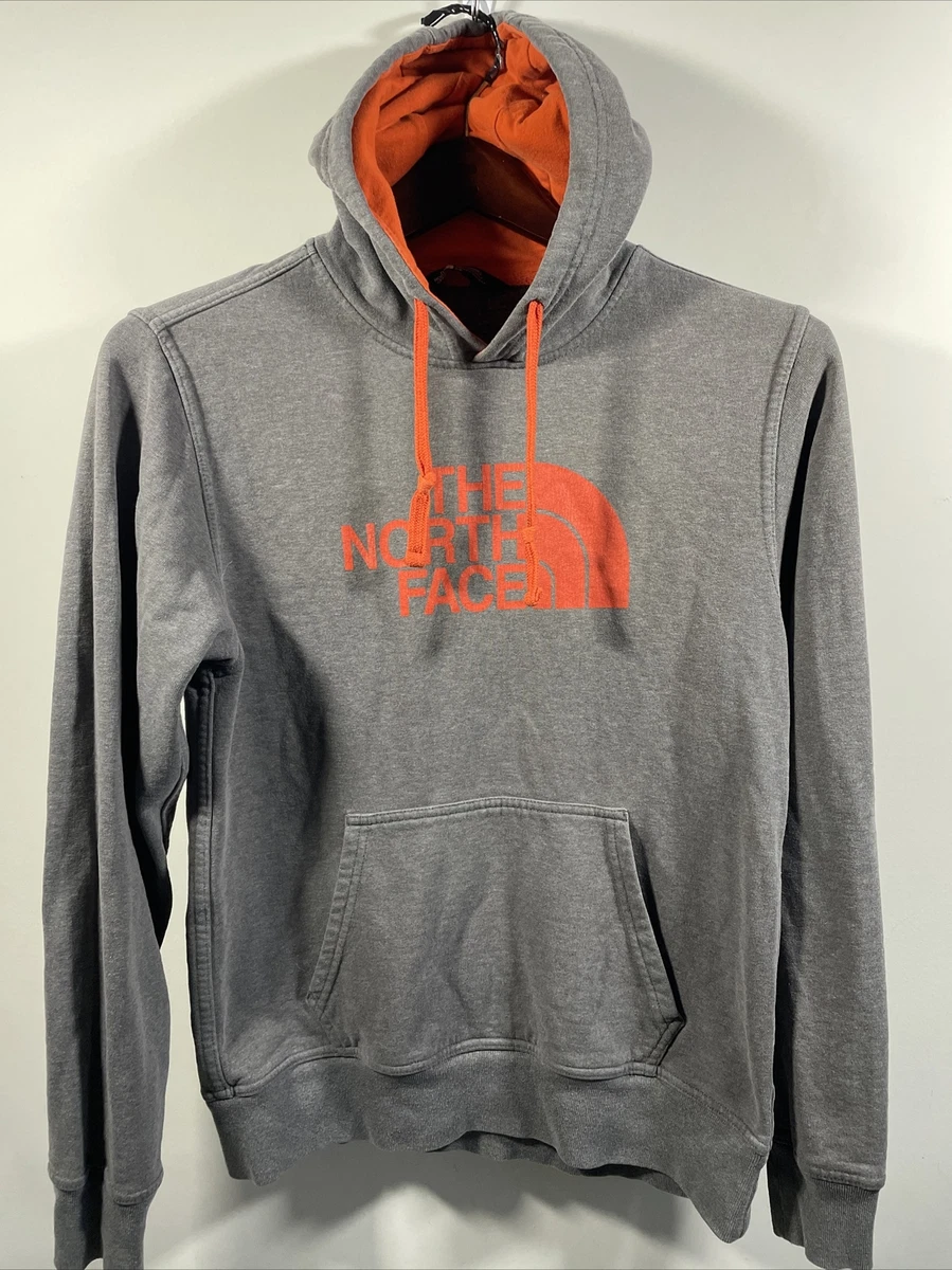 Grey and orange north face hoodie new arrivals