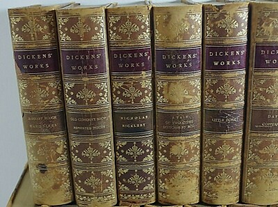 THE COMPLETE WORKS OF CHARLES DICKENS 15 VOLUMES 1800's 1/4