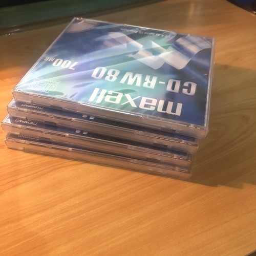 Maxell CD-RW 80 700MB Set of 4 Compact Discs CD 4x Speed Re-Writable *bn sealed - Photo 7/10