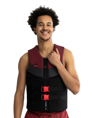 Jobe Neoprene burg red Schwimmweste Weste Wakeboard Wasserski Weste SUP Herren