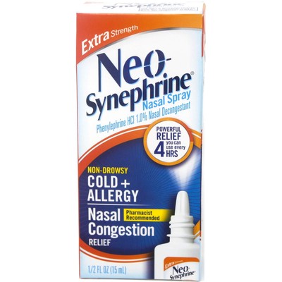 Nasal Spray  Extra Strength Formula 0.50 Ounces Value Pack of 2