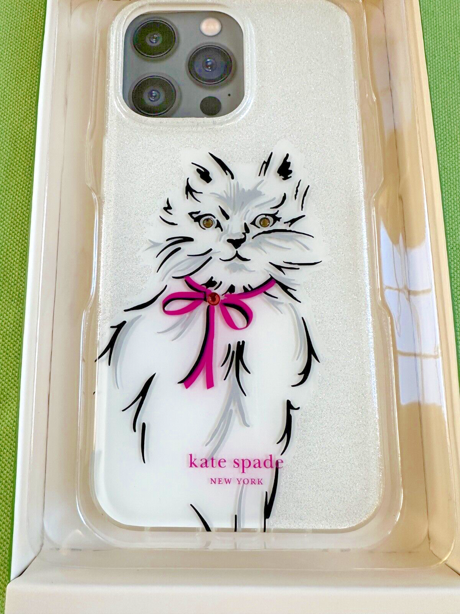 KATE SPADE WHISKERS CAT IPHONE 15 PRO MAX CASE:NWT CAT | eBay