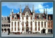 Market Square - Government Palace, Bruges, Belgium Postcard